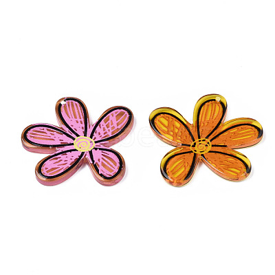 Transparent Acrylic Pendants KY-T022-29-1