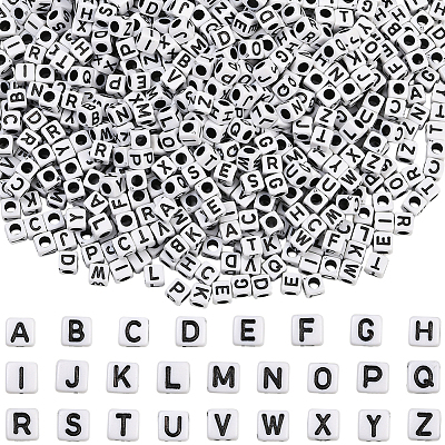 1000Pcs Opaque Acrylic Beads MACR-SC0002-43C-1