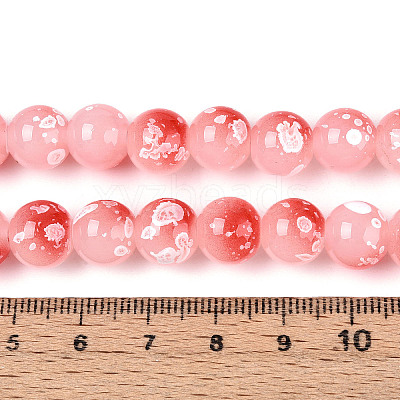 Baking Paint Glass Beads Strands DGLA-N015-10mm-03-1