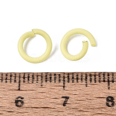 Spray Painted Iron Open Jump Rings IFIN-T017-04B-26-1