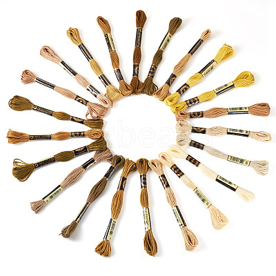 22 Bundles 22 Colors Autumn Themed Polyester Embroidery Floss OCOR-TA0002-80-1