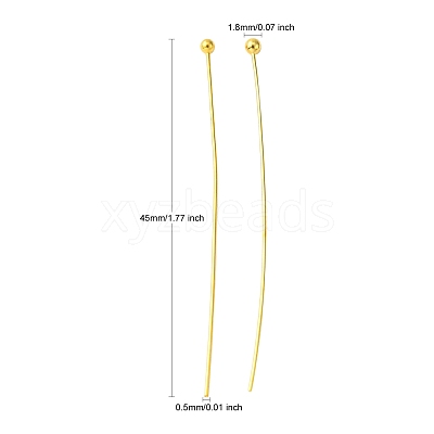 Brass Ball Head Pin RP0.5x45mm-G-1