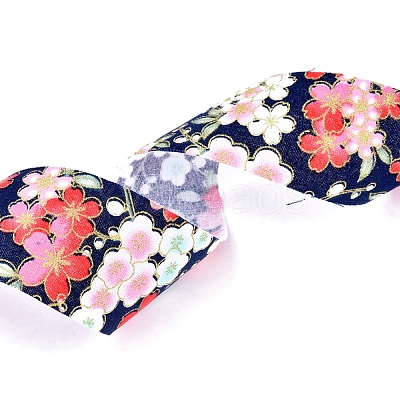 Japanese Kimono Style Floral Cotton Ribbon OCOR-I008-01B-06-1