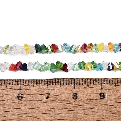 Electroplate Transparent Glass Beads Strands EGLA-Q139-01A-M01-1