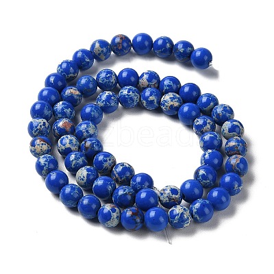 Synthetic Imperial Jasper Dyed Beads Strands G-D077-A01-01-1