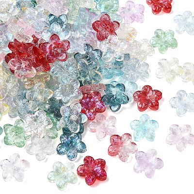 180Pcs 9 Colors Baking Paint Transparent Glass Beads DGLA-YW0001-69-1