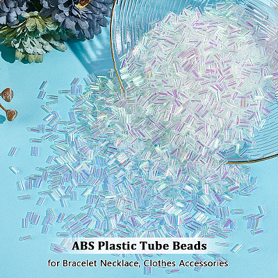 ABS Plastic Tube Beads DIY-WH0888-230A-1