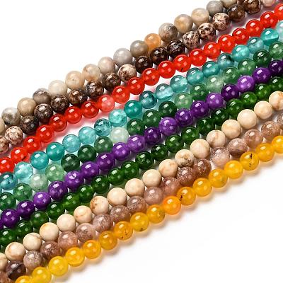 Natural Gemstone Beads Strands G-F591-03M-6mm-1
