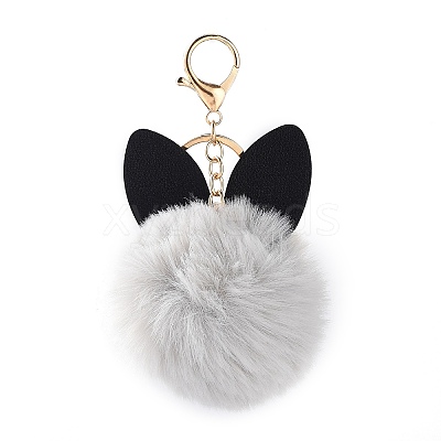 Faux Fur Cat Pendant Keychain ANIM-PW0002-20D-1