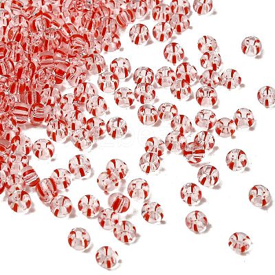 Transparent Stripe Glass Seed Beads LS-GLAA-NH0001-06K-1