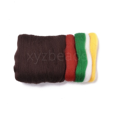 Christmas Theme Star Brooch Cactus Needle Felting Kit DIY-K055-02-1