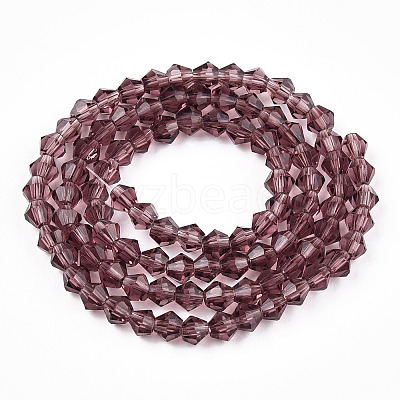 Bicone Glass Beads Strands X-EGLA-P016-4mm-03-1