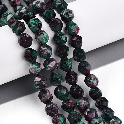 Dyed Natural Sesame Jasper Beads Strands G-T139-8mm-47F-1