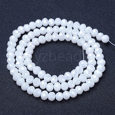 Electroplate Glass Beads Strands EGLA-A034-P4mm-B18-1