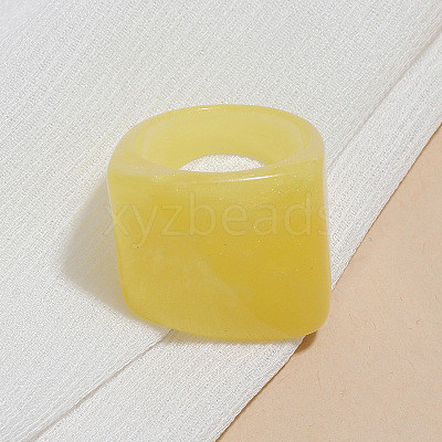 Rectangle Acrylic Finger Rings for Women WGE6404-02-1