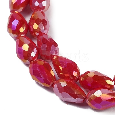 Opaque Solid Color Electroplate Glass Beads Strands LS-EGLA-N013-P4mm-B07-1
