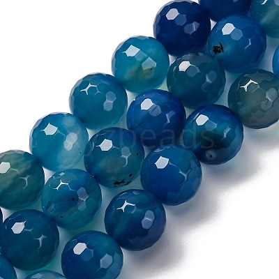 Natural Agate(Dyed & Heated) Beads Strands G-K390-A17-01-1