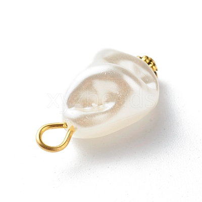ABS Plastic Imitation Pearl Pendants PALLOY-JF00835-1