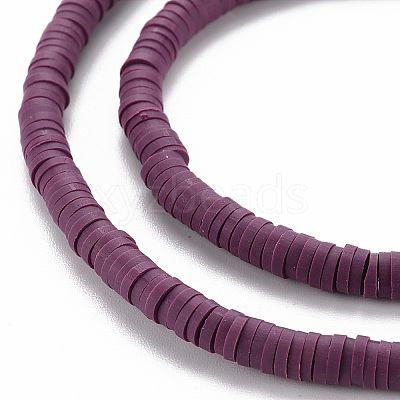 Handmade Polymer Clay Bead Strands X-CLAY-T002-4mm-73-1