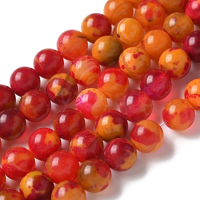 Natural Agate Beads Strands G-NH0001-G10-01-1