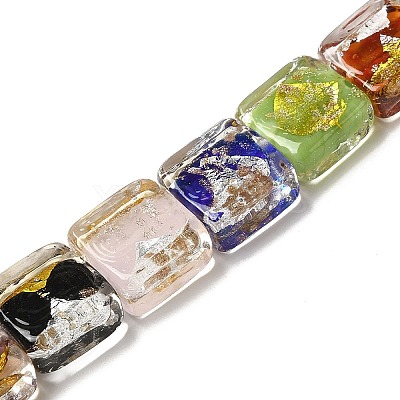 Handmade Gold Foil and Silver Foil Lampwork Beads FOIL-C001-01A-01-1