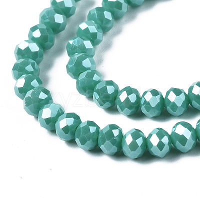 Electroplate Glass Beads Strands EGLA-A034-P1mm-A03-1