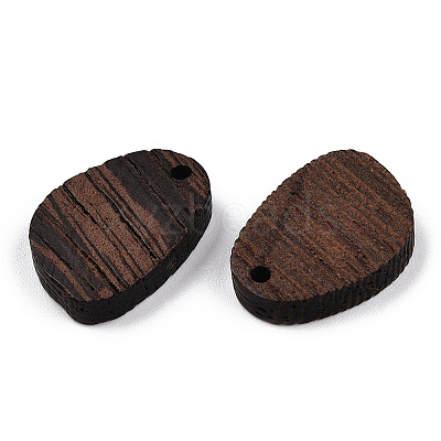 Natural Wenge Wood Pendants WOOD-T023-88-1