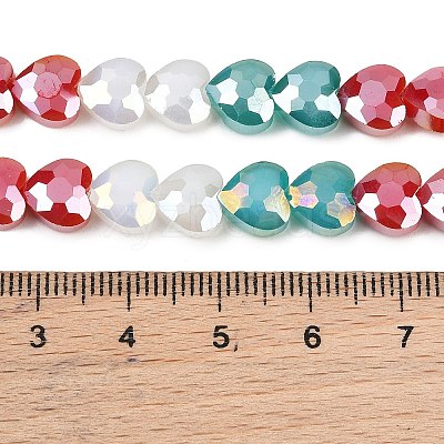 Electroplate Transparent Glass Beads Strands GL-CBADAFE-01H-1