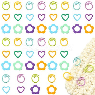 96Pcs 12 Styles Plastic Knittings Tool DIY-FS0010-60-1