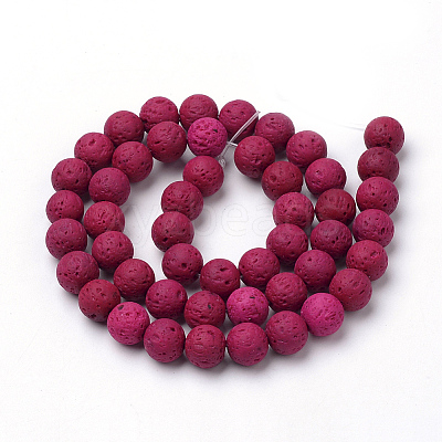Synthetic Lava Rock Beads Strands G-S247-6mm-M-1-1