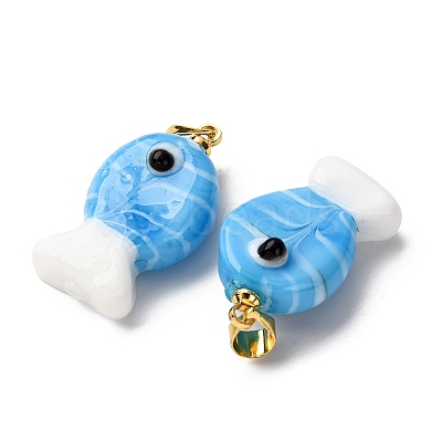 Handmade Lampwork Pendants LAMP-A007-01G-02-04-1
