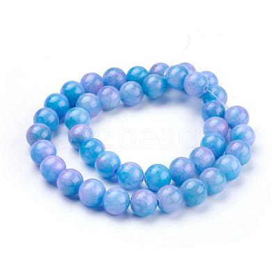 Natural Yellow Jade Beads Strands G-G598-10mm-YXS-1