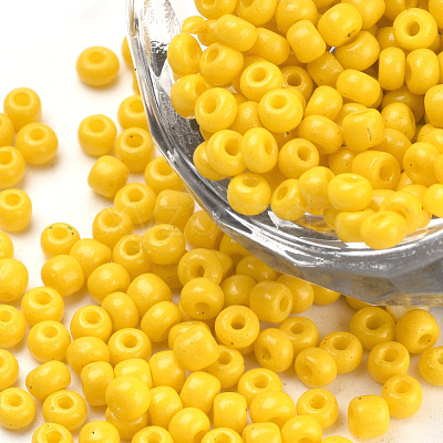 Baking Paint 8/0 Glass Seed Beads SEED-Q025-3mm-L31-1
