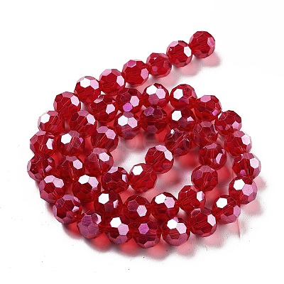 Electroplate Transparent Glass Beads Strands X-EGLA-A035-T10mm-A01-1