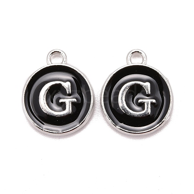Platinum Plated Alloy Charms X-ENAM-S118-02G-P-1