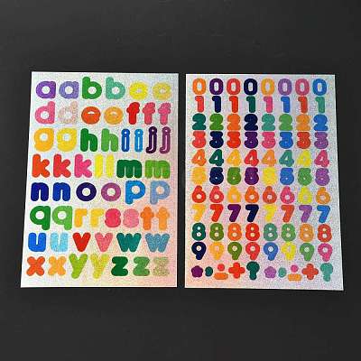 2Pcs Waterproof PVC Laser Adhesive Stickers Set DIY-K032-55-1