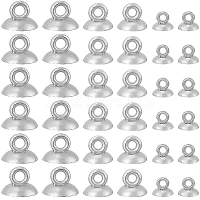 300pcs 3 style Plastic Bead Cap Pendant Bails with Cup Peg Bails KY-SC0001-98-1