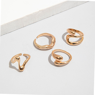 4Pcs Alloy Finger Rings Sets WG7802C-23-1