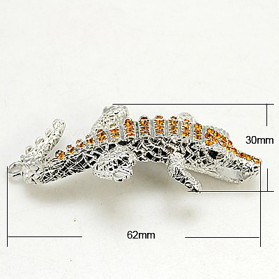 Alloy Rhinestone Links connectors ALRI-H316-02-1