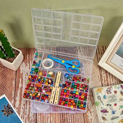 2Pcs 2 Style Transparent Plastic Bead Containers CON-SZ0001-29-1