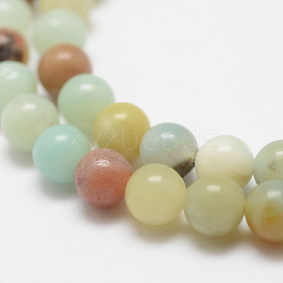Natural Flower Amazonite Beads Strands X-G-F415-6mm-1