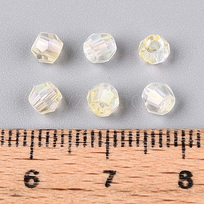 Transparent Spray Painted Glass Beads EGLA-N018-4mm-10-1