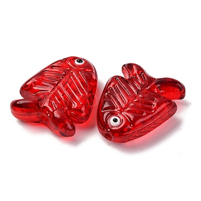 Transparent Glass Enamel Beads LAMP-U004-06-04-1