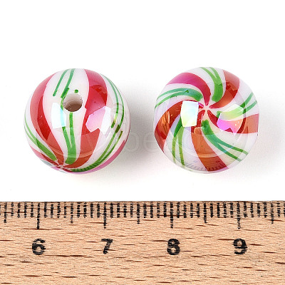 Printed Opaque Acrylic Beads MACR-T048-05D-1