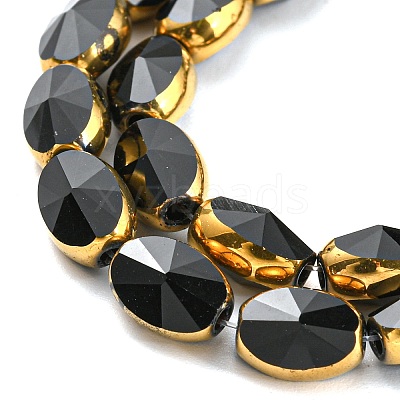 Electroplate Glass Beads Strands X-EGLA-G037-03A-HP07-1