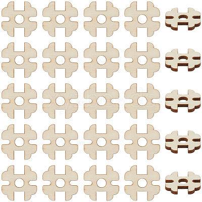 1 Set 1-Hole Wood Buttons BUTT-CY0001-16B-1