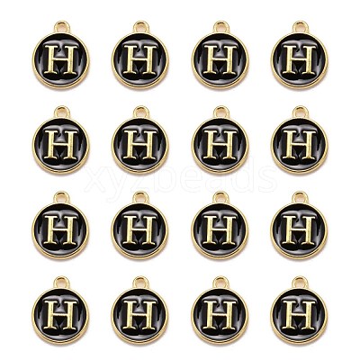 Golden Plated Alloy Charms X-ENAM-S118-02H-1