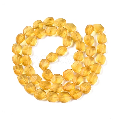 Frosted Glass Beads Strands GLAA-T023-30I-1
