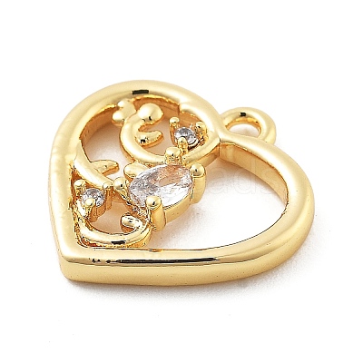 Brass Micro Pave Cubic Zirconia Pendants KK-H511-01G-04-1