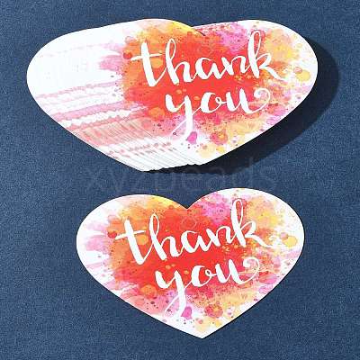 Coated Paper Thank You Greeting Card DIY-FS0007-76D-1